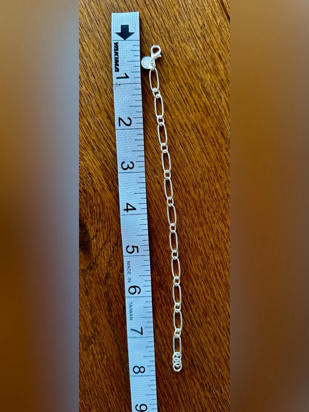 Sterling Silver 925 Paperclip Link Bracelet - 8”